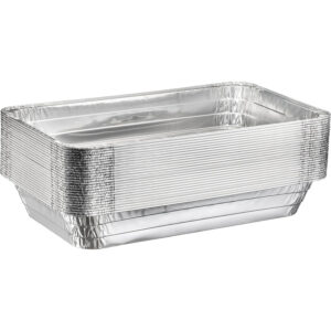 Diplastible Full-Size Disposable Food-Safe Aluminum Pans Without Aluminum Lids 21” x 13” x 3”