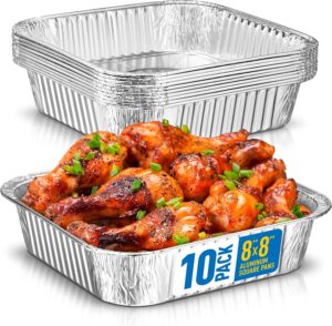 10 Pack Foil Pans For Cooking,